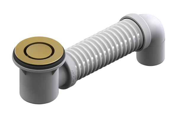 P&W Bath Bend Pop Down with Connector - BRUSHED GOLD 