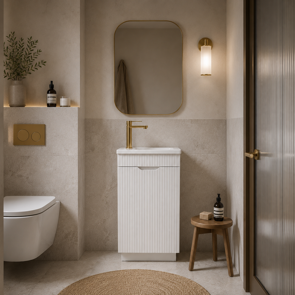 MINI VANITY 460x250 WALL HUNG OR FLOOR MOUNT (CABINET ONLY) - GRACE II