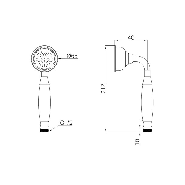 York Metal Hand Shower Metal Hand Shower Brushed Nickel