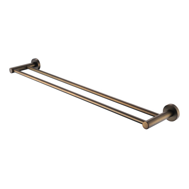 DOUBLE TOWEL RAIL 750MM - ANTIQUE BRASS