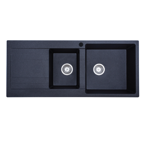 RIA ONE & HALF BOWL GRANITE SINKRIGHT HAND BOWL1160 X 500 X 208/183MM - 30L + 18L