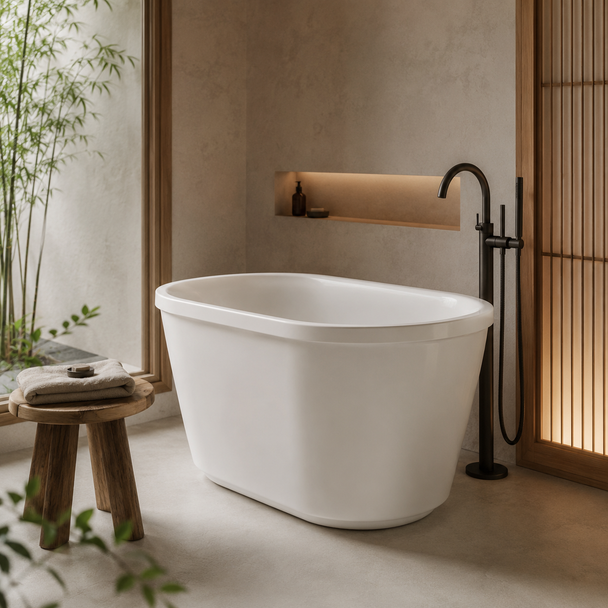 ROTONDO 1200 FREESTANDING BATH GLOSS WHITE