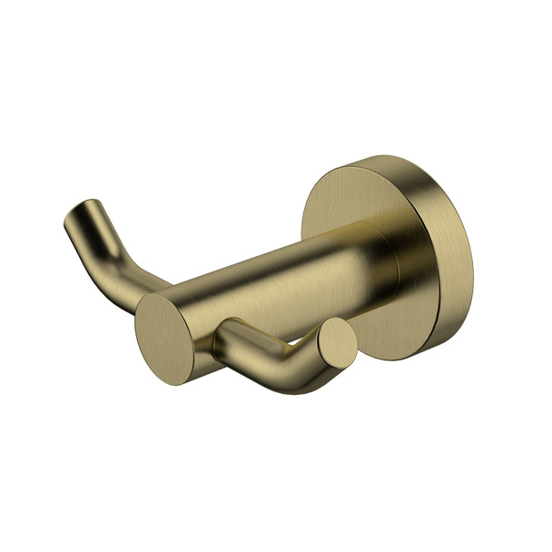 MIRAGE DOUBLE ROBE HOOK - BRUSHED BRONZE