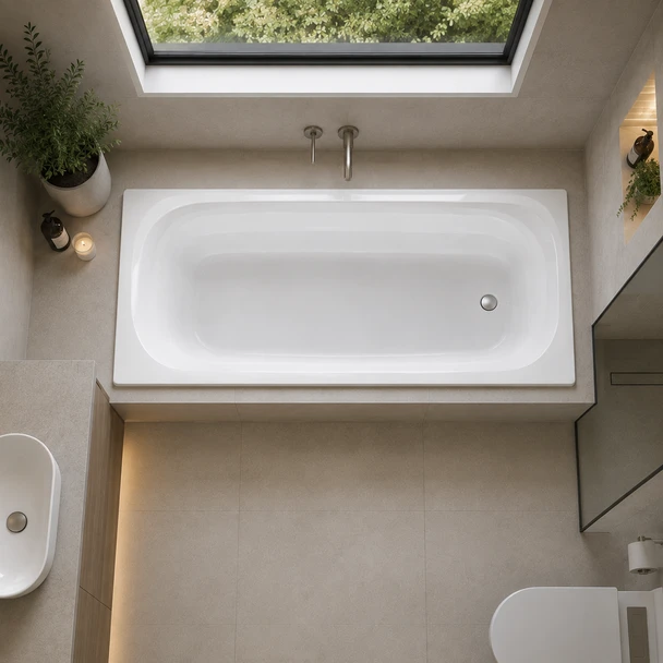 ESTI BATH PRESSED STEEL ENAMELLED