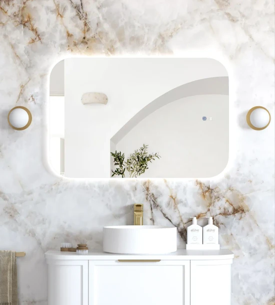 LED NEWPORT 900x600mm FRAMELESS MIRROR