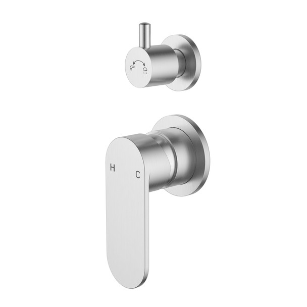 SORA WALL DIVERTER MIXER - STAINLESS STEEL