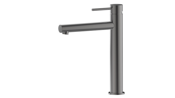 OTUS SLIMLINE HIGHRISE (STRAIGHT) BASIN MIXER - GUN METAL