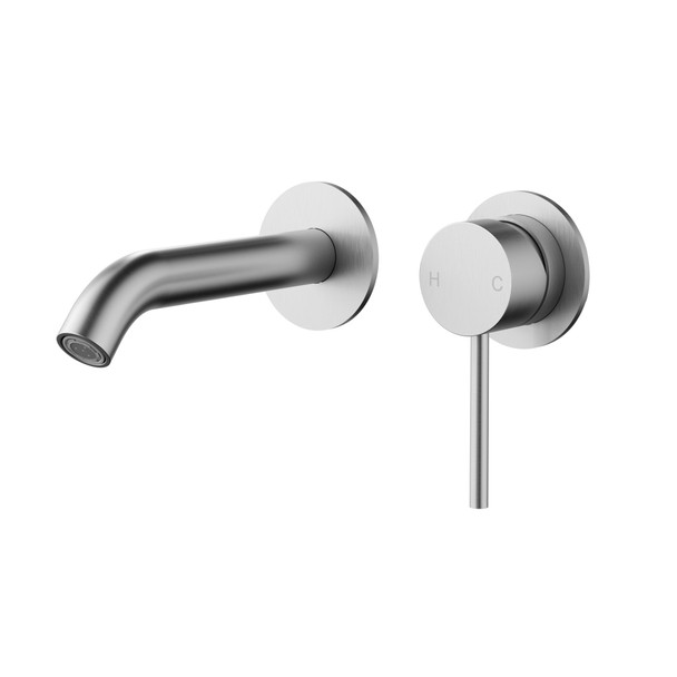 OTUS SLIMLINE WALL BASIN/BATH MIXER TRIM KIT - STAINLESS STEEL