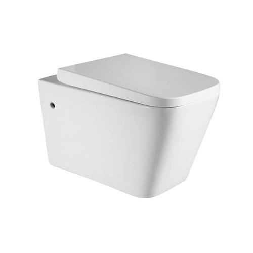 QUBIST BOX RIM TOILET WALL HUNG PAN - WHO Bathroom Warehouse