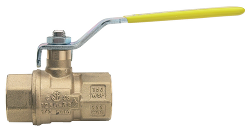 161N - Brass ball valve, FNPT threaded, full port