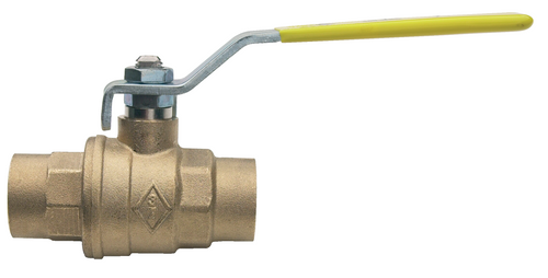 1715 - Brass ball valve with solder ends, full port