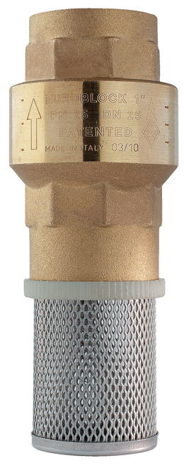 100112 LF - High flow rate, lead free brass, FNPT threaded, in-line spring loaded check valve.