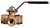 355N - 3-way brass ball valve with ISO 5211 pad for actuator, standard port, FNPT.