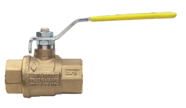 171N - Brass ball valve, FNPT threaded, full port.