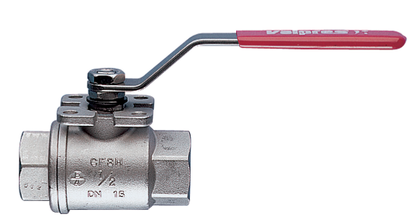 700001 - 2-piece stainless steel FNPT threaded ball valve, full port.