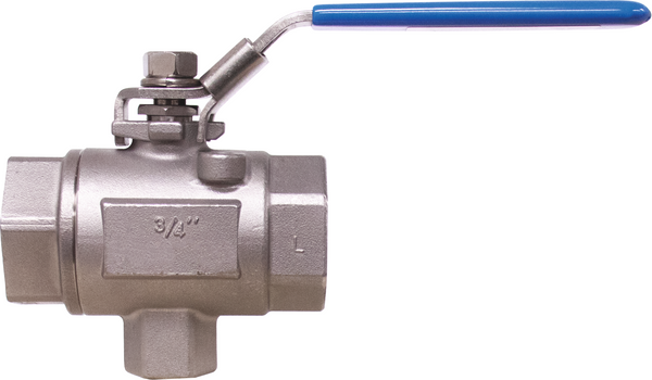 511SL - Direct mount, stainless steel ANSI class 150 wafer-style flanged ball valve.