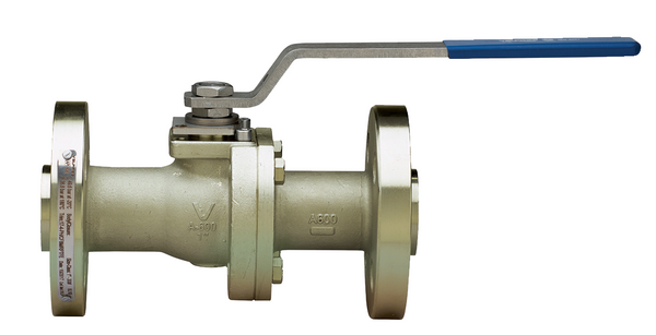 68F400 - Carbon steel, ANSI class 600, flanged ball valve, full port.