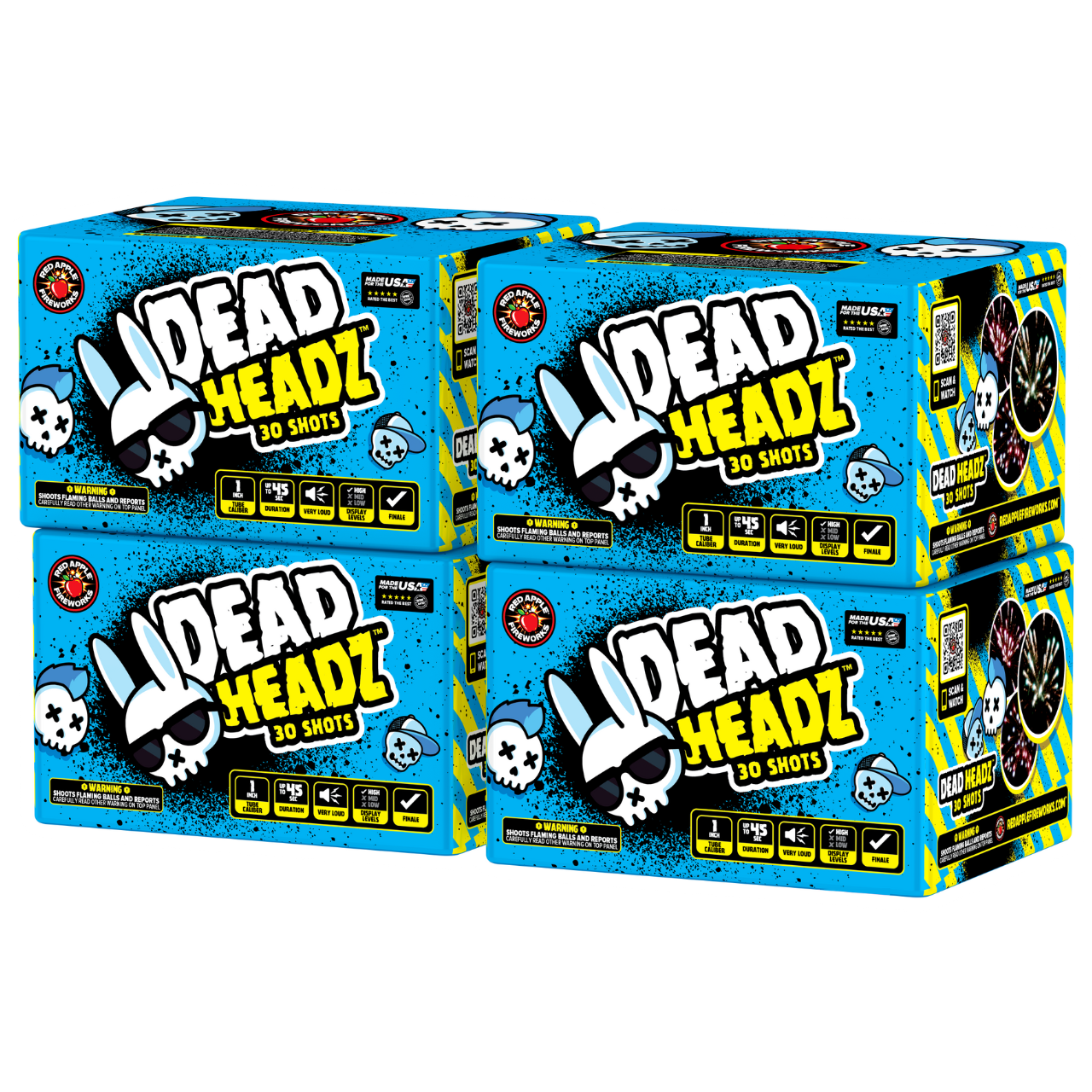 Dead Headz™ 30 Shot Large Aerials (case) - Red Apple Fireworks