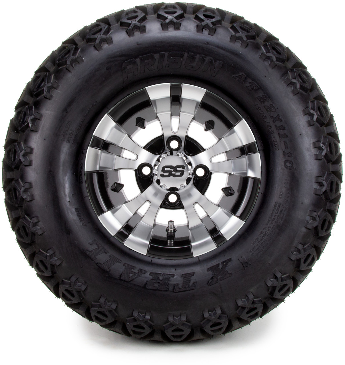 10'' Vampire Lifted Tire and Wheel Combo Jake's 6" Lift Golf Cart