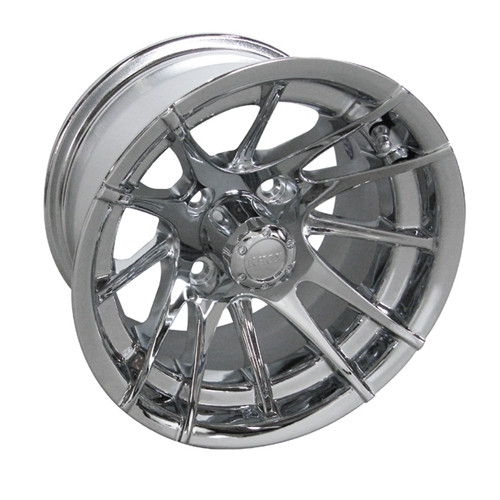 12" RHOX RX102, 12 Spoke Chrome Golf Cart Wheel