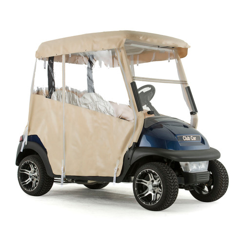 "Touring" 3-Sided Vinyl Golf Cart Enclosure - Over the Factory Top (Choose Cart/Model/Color)