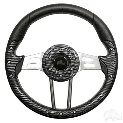Carbon Fiber Grip/Brushed Aluminum Aviator 4 - Steering Wheel Carbon Fiber Grip/Brushed Aluminum Aviator 4 - Steering Wheel