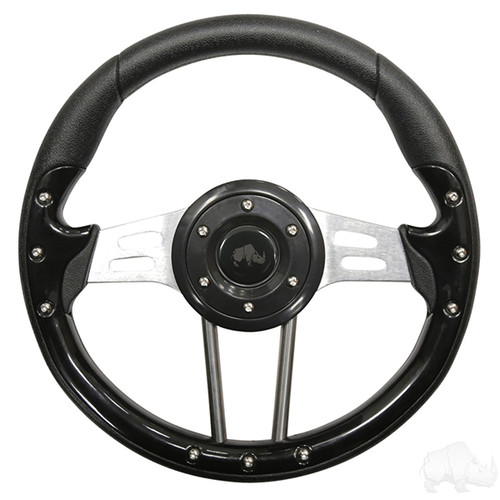 Black Grip/Brushed Aluminum Aviator 4 - Steering Wheel Black Grip/Brushed Aluminum Aviator 4 - Steering Wheel