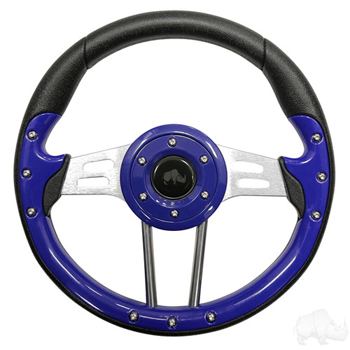 Blue Grip/Brushed Aluminum Aviator 4 - Steering Wheel Blue Grip/Brushed Aluminum Aviator 4 - Steering Wheel