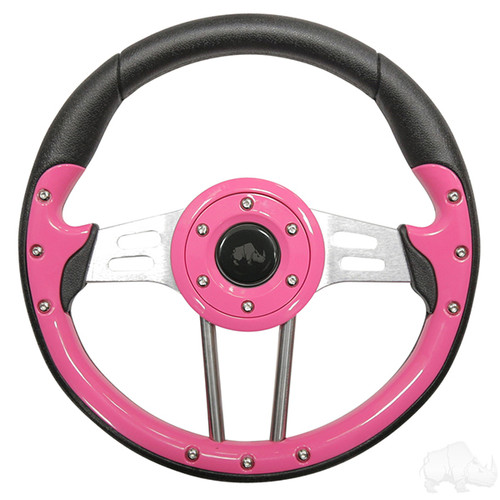 Blue Grip/Brushed Aluminum Aviator 4 - Steering Wheel