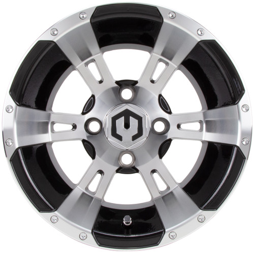 MODZ® Ambush 12x7 Black w/Machined Face Golf Cart Wheel MODZ® Ambush 12x7 Black w/Machined Face Golf Cart Wheel