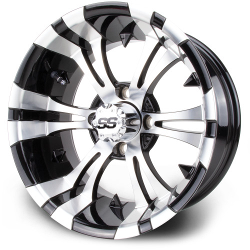 MODZ® 14" Vampire Machined Black Golf Cart Wheel