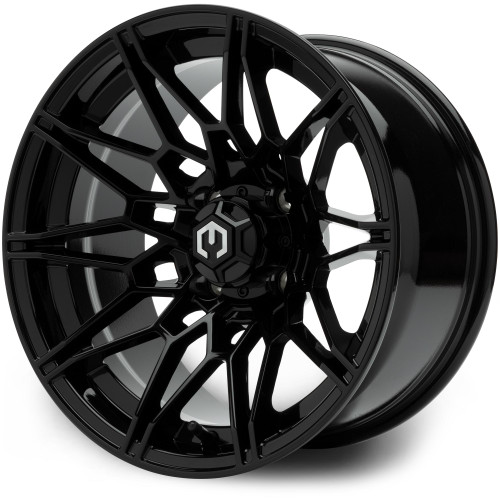 MODZ® 14" Galaxy Glossy Black Golf Cart Wheel