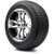 MODZ® 12" Storm Trooper Machined Black - Low Profile Golf Cart Wheel and Tire Combo