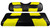 Madjax Riptide Two-Tone Front Seat Covers - Black/Yellow