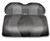 Madjax Two-Tone Wave Rear Seat Covers
