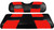 Madjax Two-Tone Riptide Rear Seat Covers For Madjax Gen250-300 Seat Kit W/Deluxe Cushion Assemblies