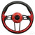 Red Grip/Black Spokes Aviator 4 - Steering Wheel