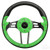 Lime Green Grip/Black Spokes Aviator 4 - Steering Wheel Lime Green Grip/Black Spokes Aviator 4 - Steering Wheel