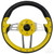 Yellow Grip/Brushed Aluminum Aviator 4 - Steering Wheel Yellow Grip/Brushed Aluminum Aviator 4 - Steering Wheel