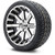 MODZ® 14" Assault Machined Black - Low Profile Golf Cart Tire and Wheel Combo