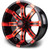 MODZ® 14" Tempest Red and Black Golf Cart Wheel MODZ® 14" Tempest Red and Black Golf Cart Wheel