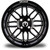 MODZ® 14" Mayhem Glossy Black Ball Mill Golf Cart Wheel