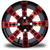 MODZ® Tempest  Red and Black 12x7 Golf Cart Wheel MODZ® Tempest  Red and Black 12x7 Golf Cart Wheel