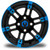 MODZ® Aftershock  Black w/Machined Face Blue Clear Coat 12x7 Golf Cart Wheel MODZ® Aftershock  Black w/Machined Face Blue Clear Coat 12x7 Golf Cart Wheel