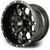 MODZ® Vortex  Glossy Black 12x7 Golf Cart Wheel MODZ® Vortex  Glossy Black 12x7 Golf Cart Wheel
