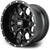 MODZ® Vortex  Matte Black 12x7 Golf Cart Wheel MODZ® Vortex  Matte Black 12x7 Golf Cart Wheel