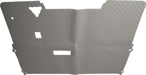 Grey Diamond Plate Floor Mat for EZGO Medalist/TXT (1994-01.5)