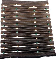 Club Car DS - Rubber Tire Floor Mat - Black Beads (1982-up)