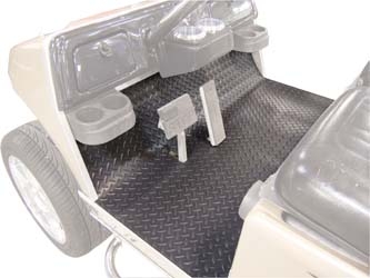 EZGO Medalist/TXT - Diamond Plate Floor Mat Cover - Grey (2001.5-Up)