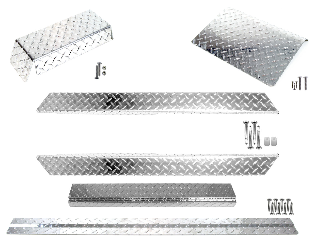 Club Car DS Diamond Plate Full Accessory Kit w/ Inserts 82-up